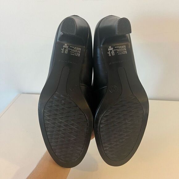 Predictions Heels Womens 9.5 Bow Black Casual Slip On Low Heel Office Career NEW - Picture 6 of 8